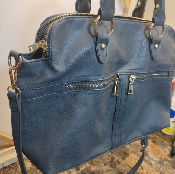 Kathy Ireland Satchel Handbag Genuine Vegan Leather - Picture 2 of 5